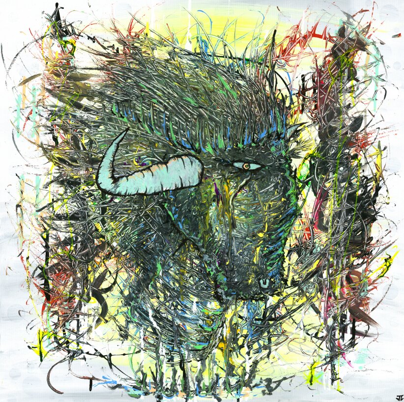 Earth Being — painting by JAKUBOWSKI