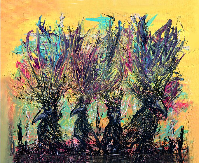 The God Feather — painting by JAKUBOWSKI